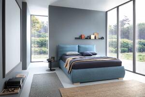 Čalouněná postel Unat 90 x 200, modrá Ottawa