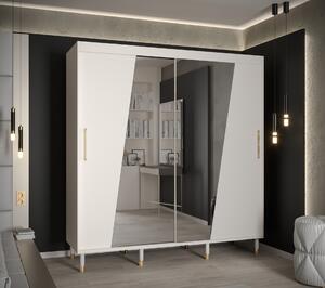 Šatní skříň Abi Calipso Rho Barva korpusu: Bílá, Rozměry: 200 cm, Dveře: Bílá + zrcadlo