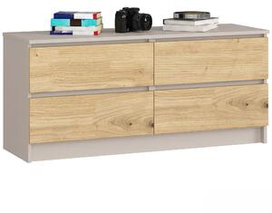 Ak furniture Komoda CLP 4SZ 120 cm kašmír/dub Artisan
