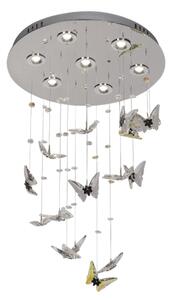 LED Křišťálové stropní svítidlo MURU LED/24W/230V pr. 40 cm lesklý chrom + DO