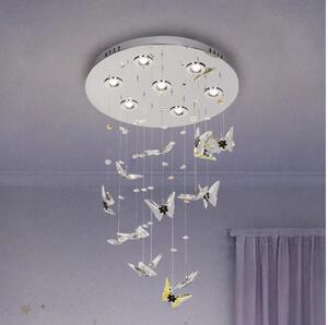 LED Křišťálové stropní svítidlo MURU LED/24W/230V pr. 40 cm lesklý chrom + DO
