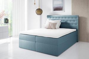 Kontinentální postel 120x200 MARGITA - modrá + topper ZDARMA