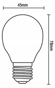 LED Žárovka FILAMENT G45 E14/6W/230V 4000K