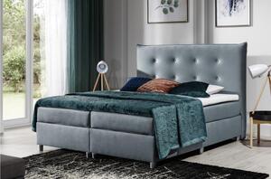 Čalouněná postel 180x200 PILAR - modrá + topper ZDARMA