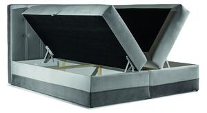 Čalouněná postel boxspring 120x200 MARYLIN - šedá + topper ZDARMA
