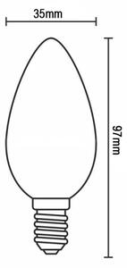 LED Žárovka FILAMENT C37 E14/6W/230V 3000K