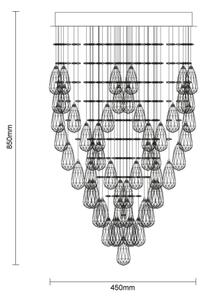 LED Křišťálové stropní svítidlo MAJURO LED/30W/230V pr. 45 cm lesklý chrom + DO