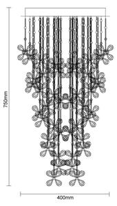 LED Křišťálové stropní svítidlo SAMOA LED/30W/230V pr. 40 cm lesklý chrom + DO