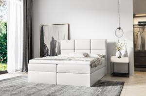 Boxpringová postel 180x200 IRYNA - bílá + topper ZDARMA