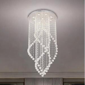 LED Křišťálové stropní svítidlo NAURU LED/30W/230V pr. 60 cm lesklý chrom + DO