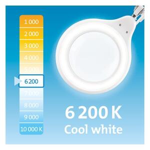 Extol - LED Stmívatelná stolní lampa s lupou LED/10W/230V bílá