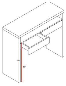 Pracovní stůl s výsuvnou deskou Console Mel