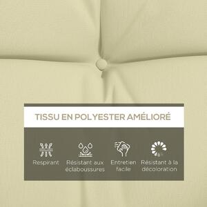 Outsunny Sada 4 venkovních polštářů na zahradní houpačku, 1 sedací polštář, 1 opěrný polštář a 2 polštáře Krémová | Aosom