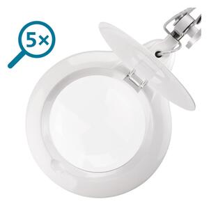 Extol - LED Stmívatelná stolní lampa s lupou LED/10W/230V bílá