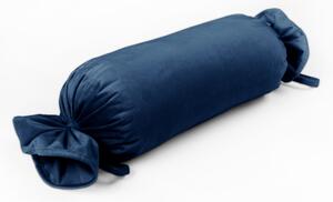 Biante Sametový polštář válec bonbon Velvet Premium SVP-029 Námořnická modrá 15x100 cm