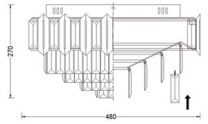 BRILAGI - Stropní svítidlo SPECTRA 5xE14/40W/230V pr. 48 cm lesklý chrom