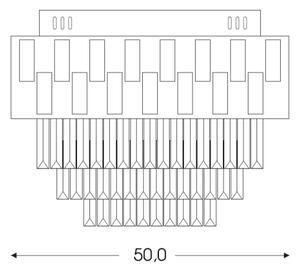 BRILAGI - Stropní svítidlo AURELIA 5xE14/40W/230V pr. 50 cm černá