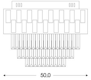 BRILAGI - Stropní svítidlo AURELIA 5xE14/40W/230V pr. 50 cm zlatá