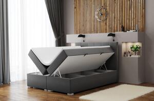 Pohodlná manželská postel SILVIE 200x200 - modrá