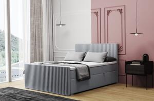 Komfortní manželská postel FELICITA 140x200 - šedá