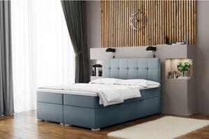 Pohodlná manželská postel SILVIE 180x200 - světle šedá