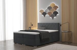 Manželská postel PAVLINA 160x200 - tmavě šedá