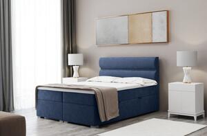 Boxspringová manželská postel PALMIRA 160x200 - modrá