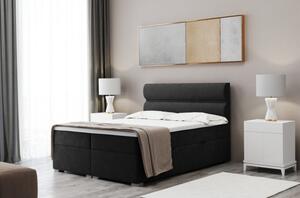 Boxspringová manželská postel PALMIRA 200x200 - černá