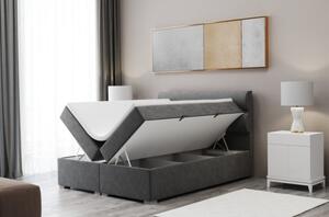 Boxspringová manželská postel PALMIRA 180x200 - šedá
