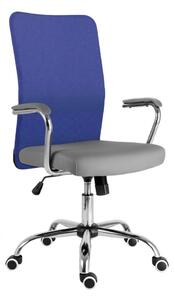 Dětská židle MOON – látka, více barev šedo-světle modrá