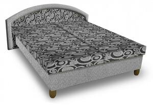 Čalouněná postel 140x200 PAOLINA - šedá / vzorovaná 2