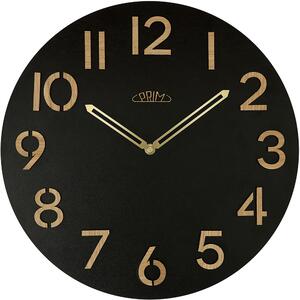 Dřevěné designové hodiny světle hnědé/černé PRIM Combined Veneer