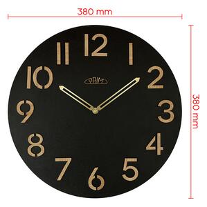 Dřevěné designové hodiny světle hnědé/černé PRIM Combined Veneer