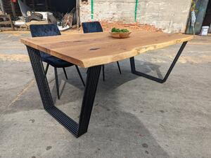 Jídelní stůl z dubového masivu Cronos v industriálním designu Velikost Desky: 2000x1000 (mm)