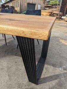 Jídelní stůl z dubového masivu Cronos v industriálním designu Velikost Desky: 2000x1000 (mm)