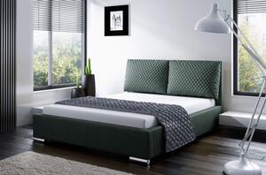 Praktická postel s polštáři 200x200 DUBAI - zelená
