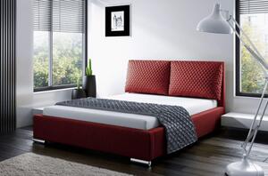 Praktická postel s polštáři 200x200 DUBAI - červená