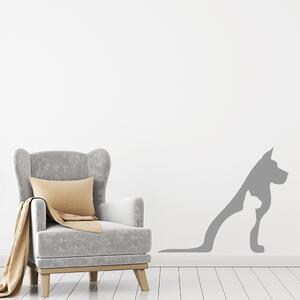 Živá Zeď Samolepka Pes s kočkou Barva: černá