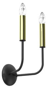 Nástěnná lampa AKASYA 2xE14/15W/230V černá/zlatá