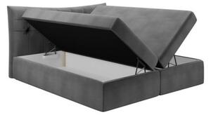 Čalouněná postel HILA - 120x200, šedá + topper ZDARMA