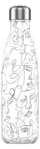 Termoláhev Chilly's Bottles - Line Art Faces 500ml, edice Original