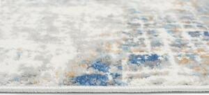 Makro Abra Kulatý koberec PORTLAND G512B Moderní bílý modrý Rozměr: průměr 100 cm