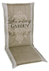 GO-DE Textil Sada podsedáků Living Garden, 2dílná (béžová, vysoká opěrka, 2 kusy) (100276290008)