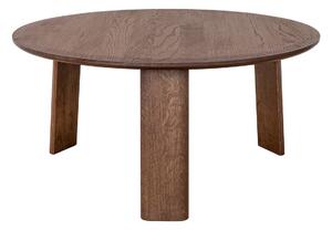 Kulatý dubový konferenční stolek 71 cm tabákový Monti
