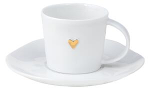 Porcelánový šálek s podšálkem Gold