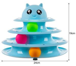 Interaktivní hračka pro kočky - věž s míčky