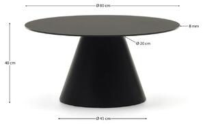 Konferenční stolek reliw Ø 80 cm černý