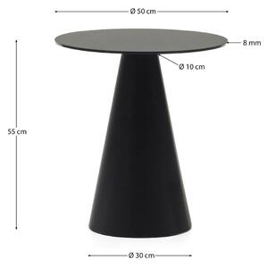 Odkládací stolek reliw Ø 50 cm černý