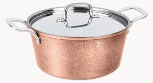 Hrnec's nepřilnavým povrchem a pokličkou Hammered Copper