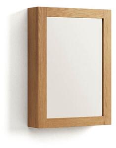 Závěsná skříňka se zrcadlem bialu 50 x 70 cm přírodní